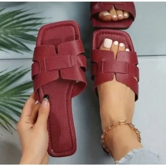 Women's non-slip flat sandal slide - Picture 3 of 3